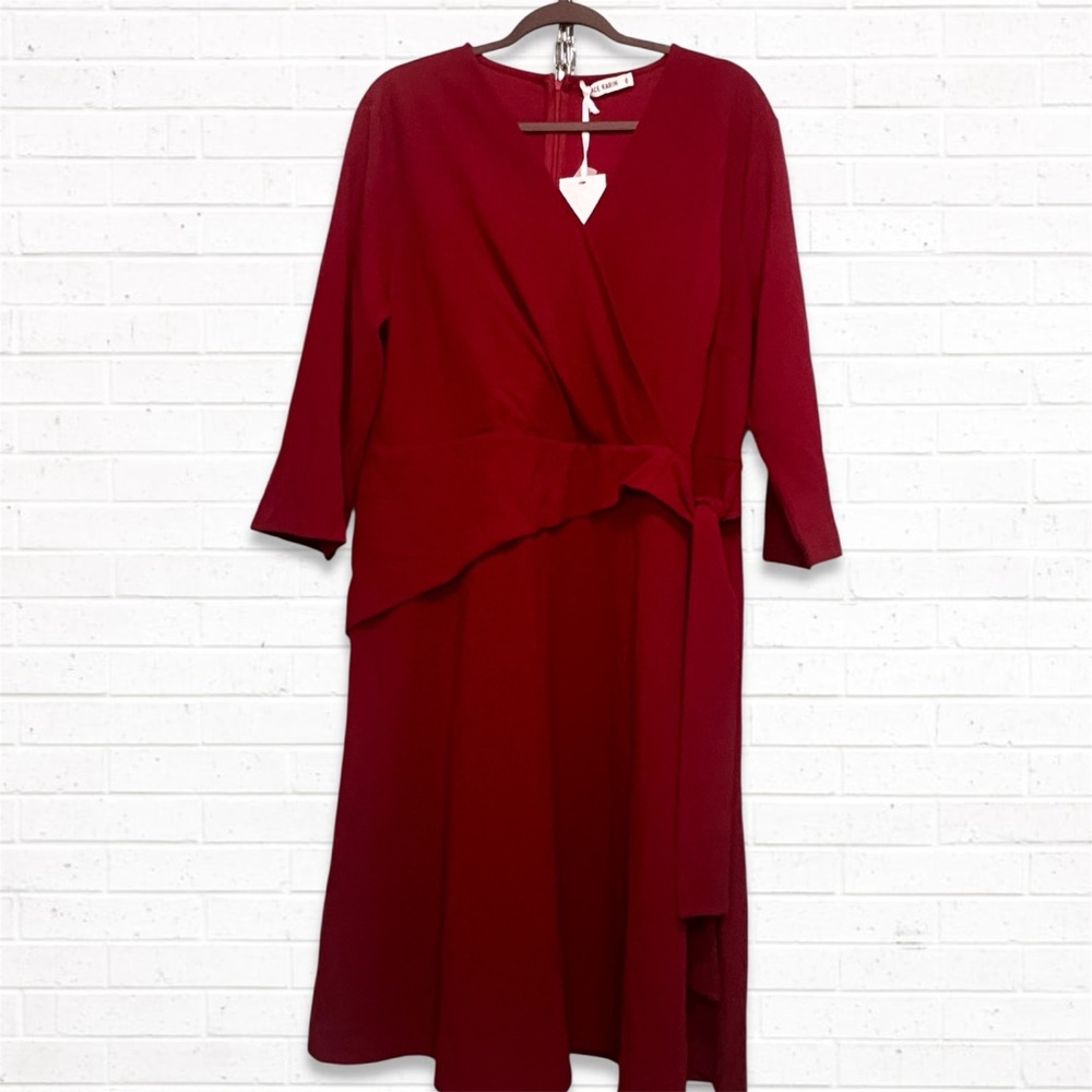 Women’s Cocktail V Neck Dress - Picture 5 of 5